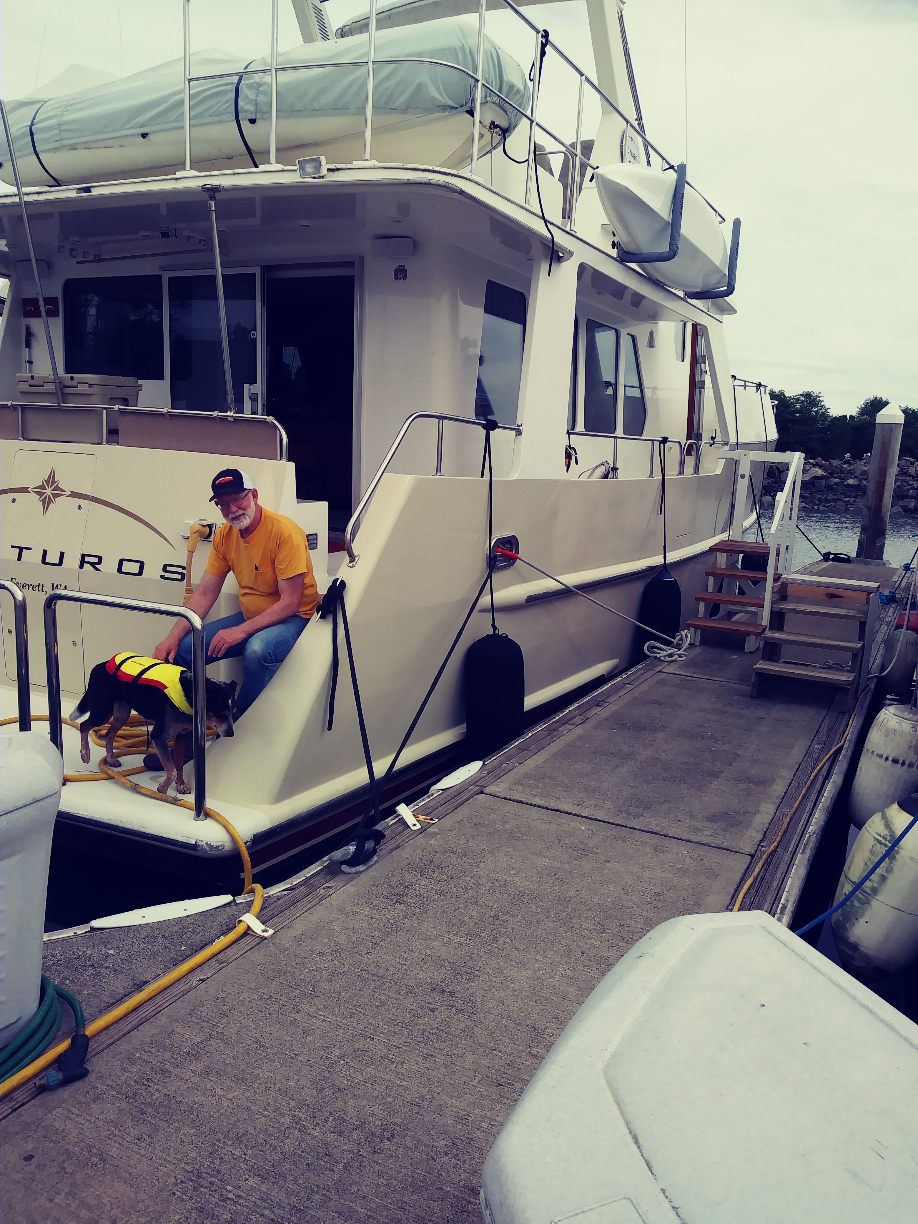 Note the steps Pat built to allow Granny and PopPop to safely get aboard airships.  Bailey 